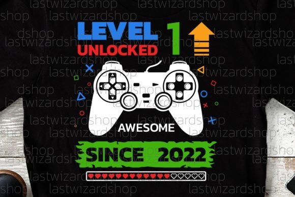 Birthday Boy Gamer Level 1 Svg, Unlocked