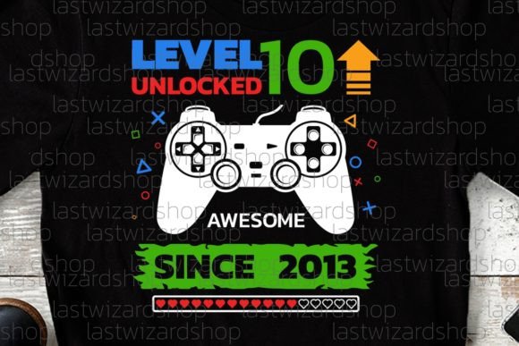 Birthday Boy Gamer Level 10 Svg
