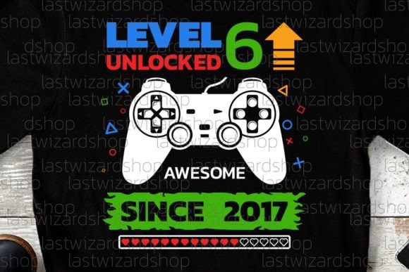 Birthday Boy Gamer Level 6 Svg, Graphics