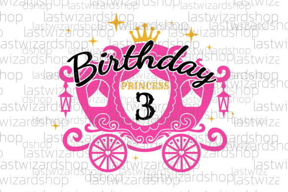 Birthday Princess Svg, 3rd Birthday Svg
