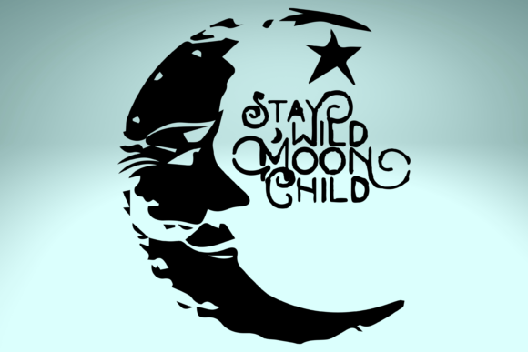 Boho Stay Wild Moon Child Celestial Graphics for Crafts