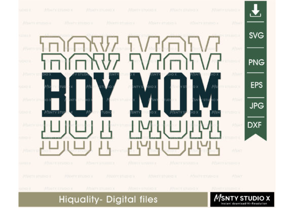 Boy Mom SVG and Boy Mama Graphics for Craft Sellers