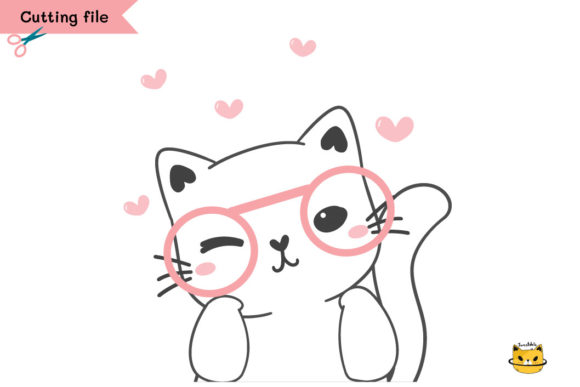 Cute Cat SVG & Nerd Cat Graphics for Crafts