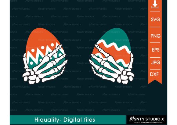 Easter Eggs Skeleton Hand Boobs Svg