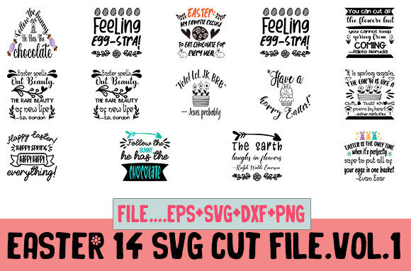EASTER SVG BUNDLE: 14 Designs for Real Project Use