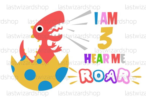 I Am Third Hear Me Rawr Svg, Dinosaur Graphics