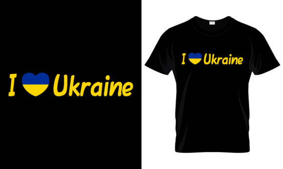 I Love Ukraine Svg T Shirt Design