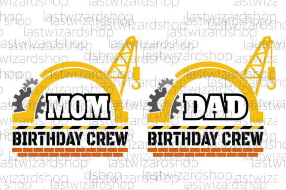 MOM and Dad Birthday Crew Svg, Graphics