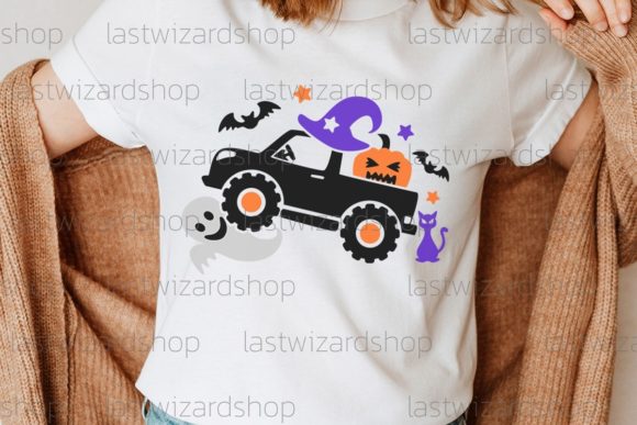Pumpkin Truck Svg, Boys Halloween Shirt Graphics
