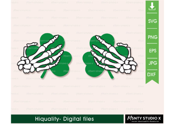 St Patricks Day Skeleton Hands Svg Graphics & Crafts