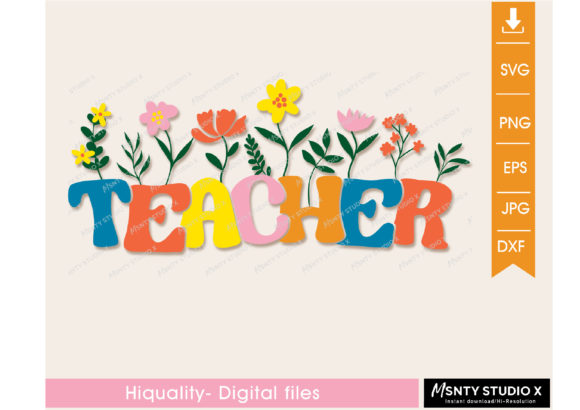 Teacher Flower Svg: Graphics for Creative Crafts & Content