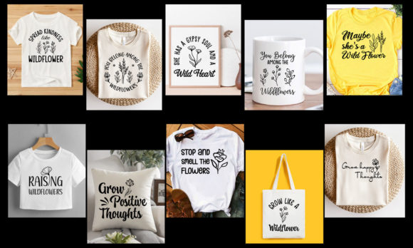 Wildflower Quotes SVG Bundle for Crafts & Graphics